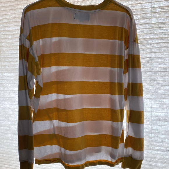 White and Yellow Striped Longsleeve - Picture 2 of 2